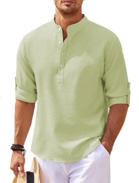 Álvaro | Camisa de Hombre de Algodón y Lino