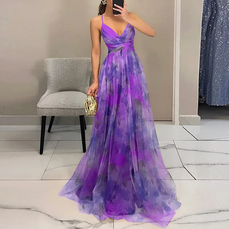 Isabel | Vestido Maxi Floral con Espalda Ajustable