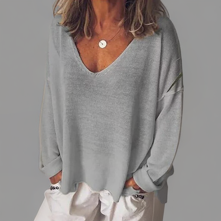 Claudia | Camisa de Lino y Algodón con Escote en V