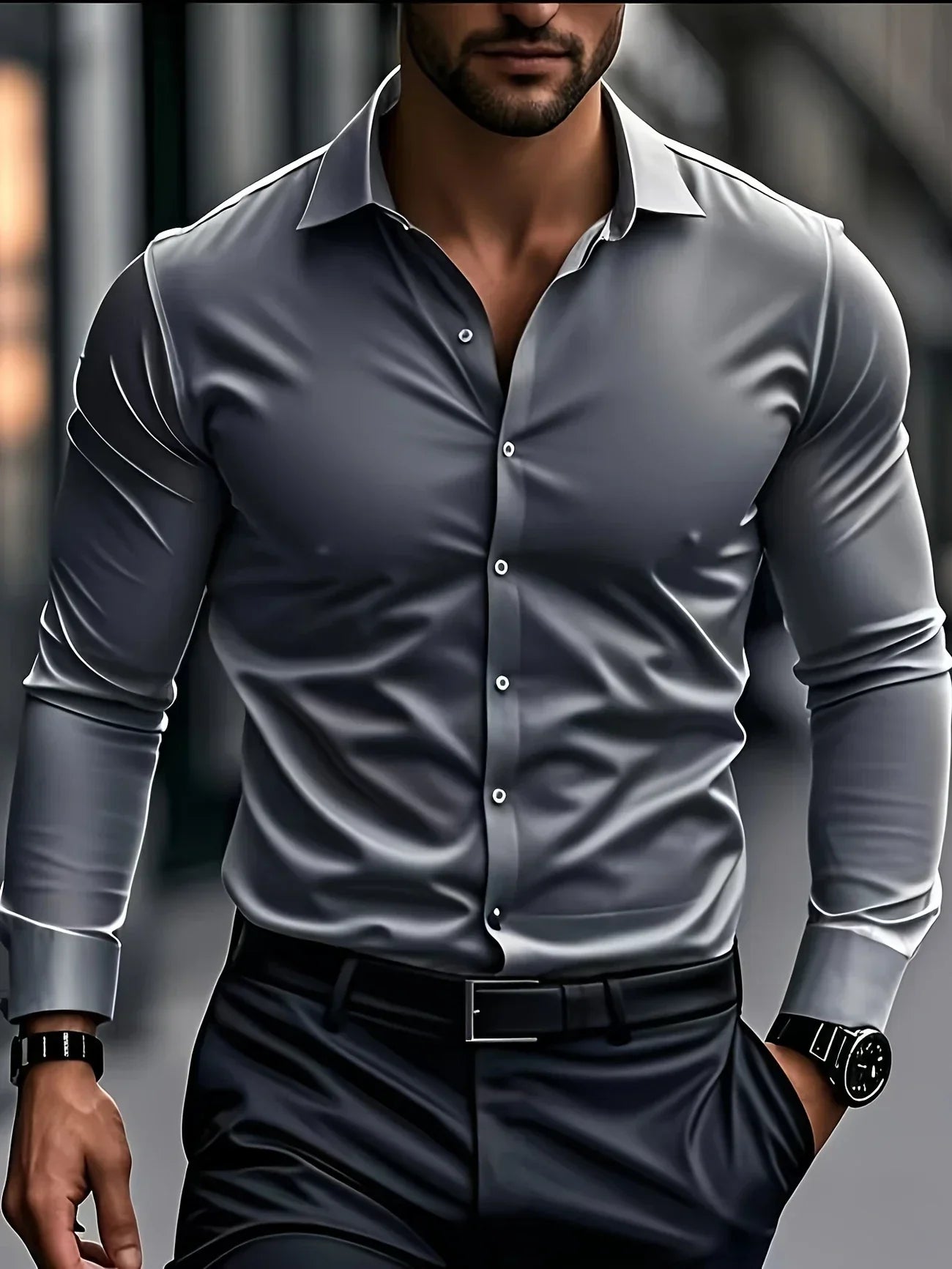 Guillermo | Camisa Elegante de Manga Larga con Botones