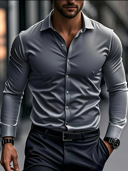 Guillermo | Camisa Elegante de Manga Larga con Botones