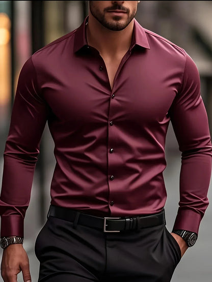 Guillermo | Camisa Elegante de Manga Larga con Botones