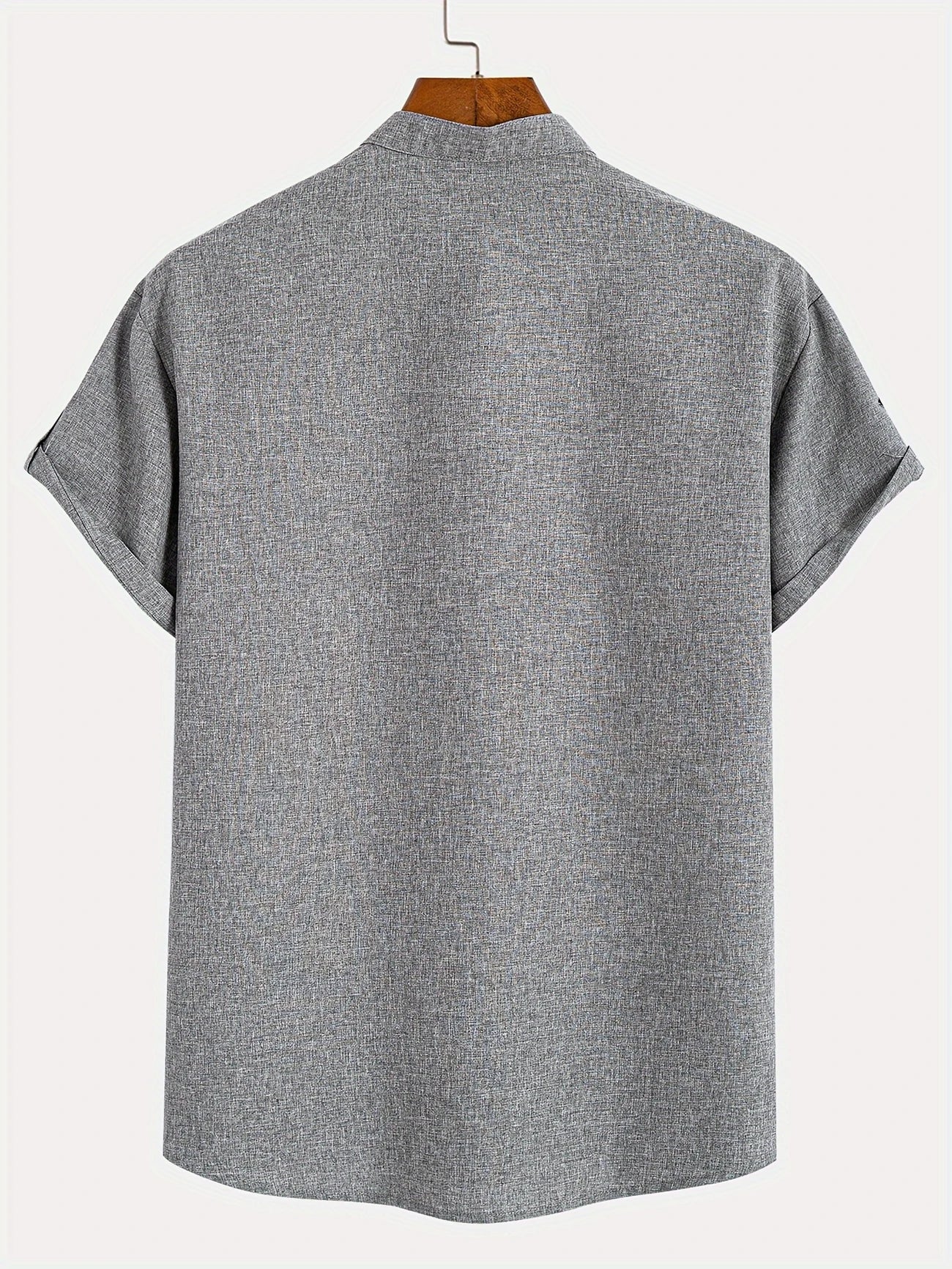 Lucas | Camisa Elegante de Manga Corta con Cuello Alto