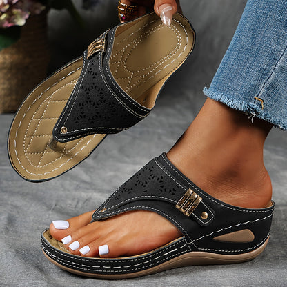 Olivia | Sandalias Planas con Detalle Calado