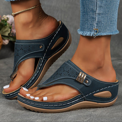 Olivia | Sandalias Planas con Detalle Calado