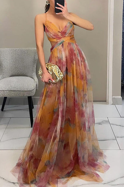 Isabel | Vestido Maxi Floral con Espalda Ajustable