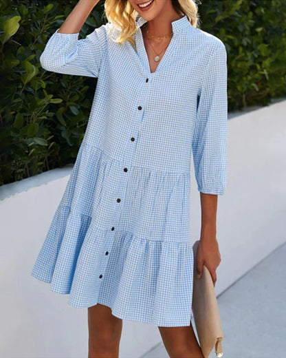 Nerea | Vestido Camisero de Cuadros Vichy