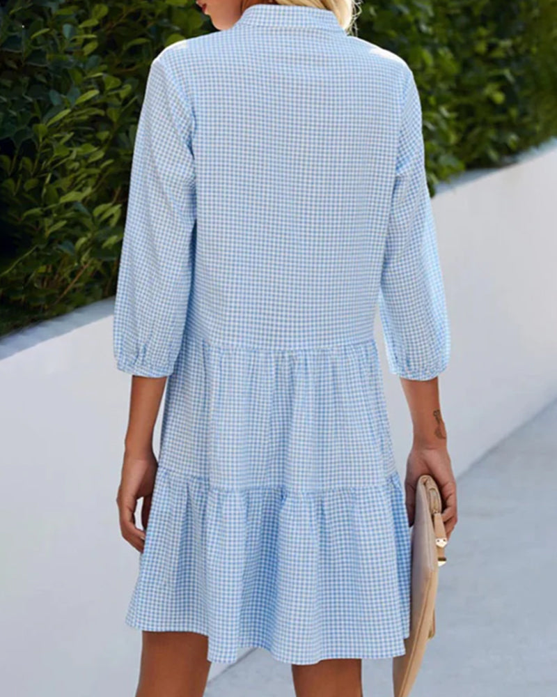 Nerea | Vestido Camisero de Cuadros Vichy