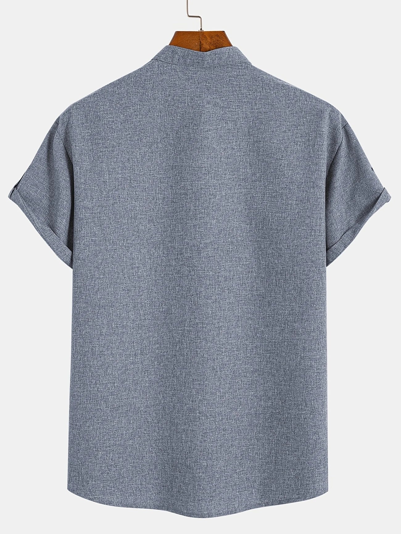 Lucas | Camisa Elegante de Manga Corta con Cuello Alto