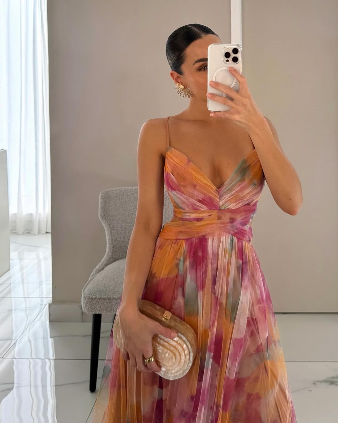 Isabel | Vestido Maxi Floral con Espalda Ajustable