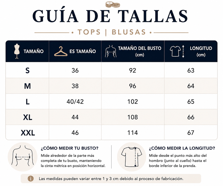 Guía de tallas