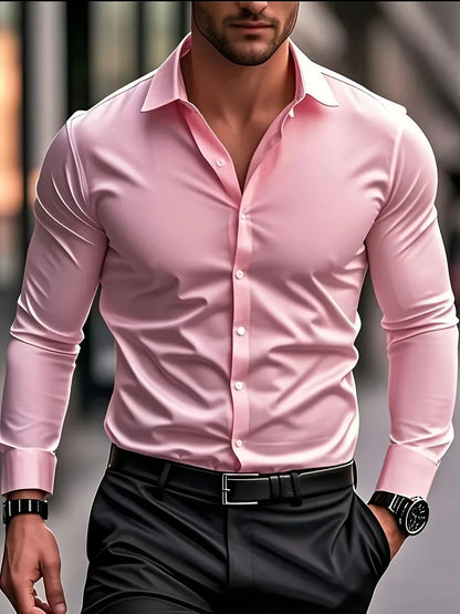 Guillermo | Camisa Elegante de Manga Larga con Botones