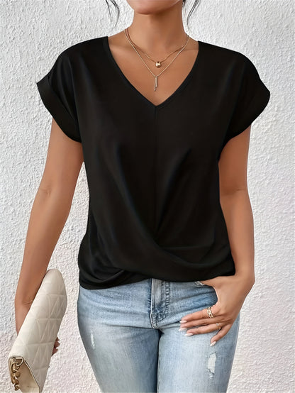 Rosa | Camiseta Casual con Escote en V