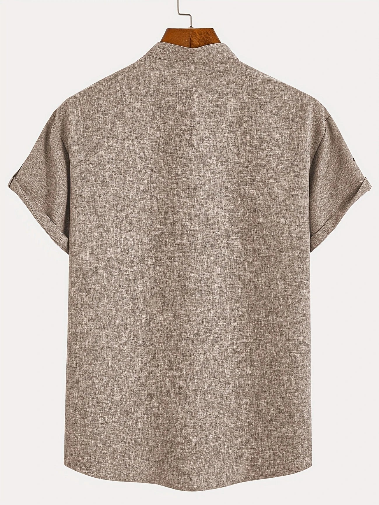 Lucas | Camisa Elegante de Manga Corta con Cuello Alto