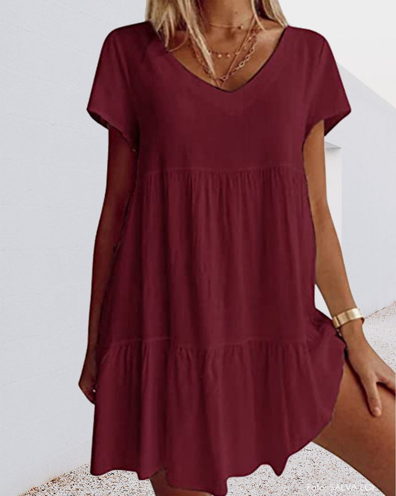 Irene | Vestido Corto con Escote en V