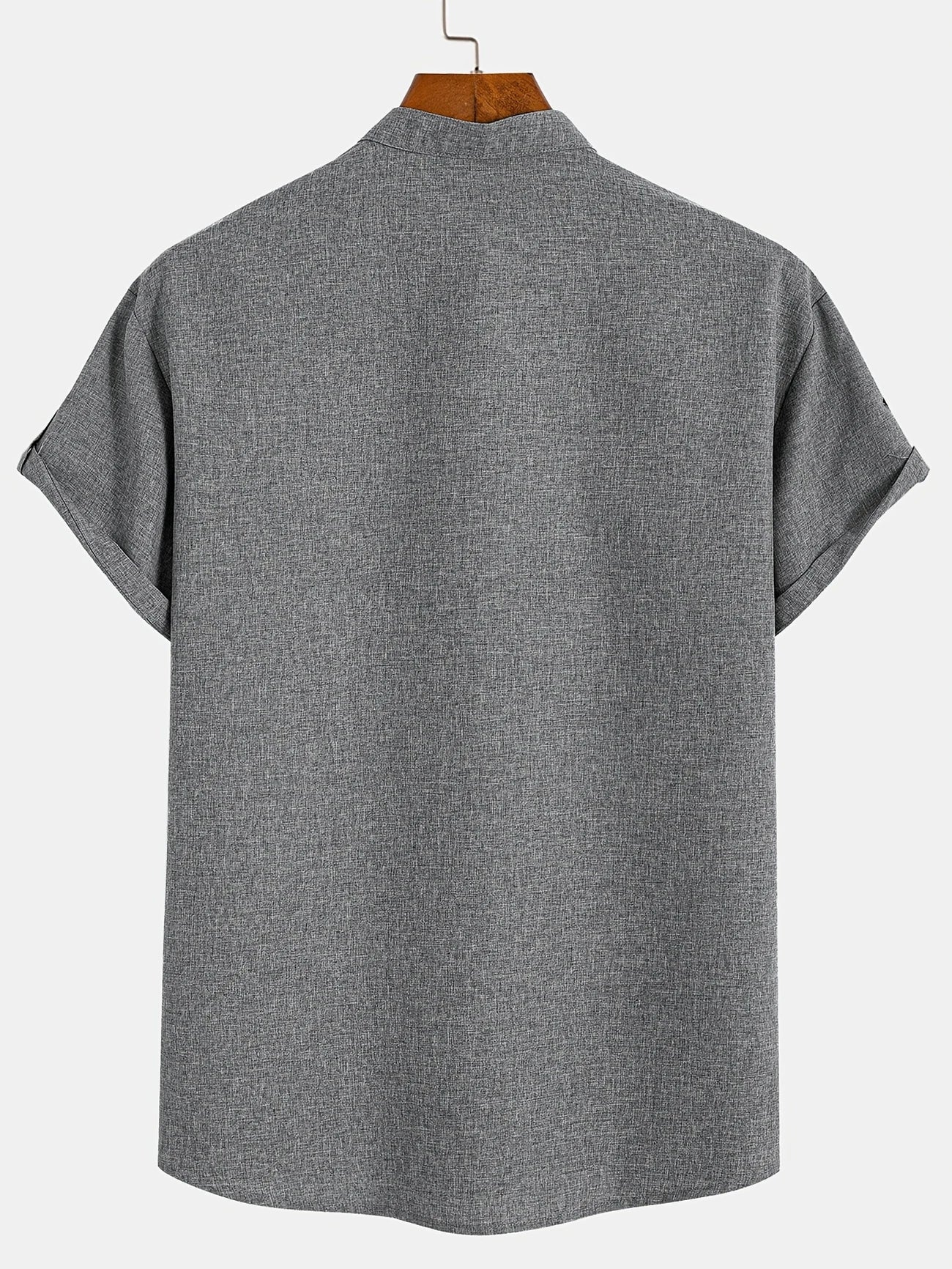 Lucas | Camisa Elegante de Manga Corta con Cuello Alto