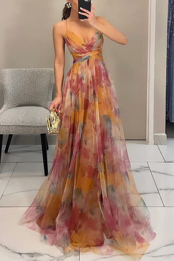 Isabel | Vestido Maxi Floral con Espalda Ajustable