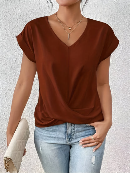 Rosa | Camiseta Casual con Escote en V