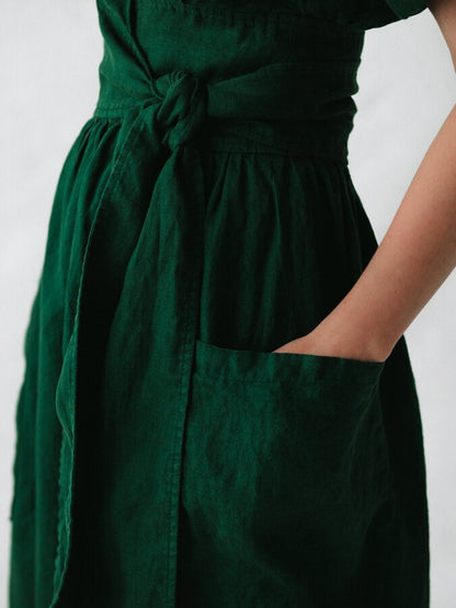 Lucía | Vestido de Lino con Cierre Ajustable