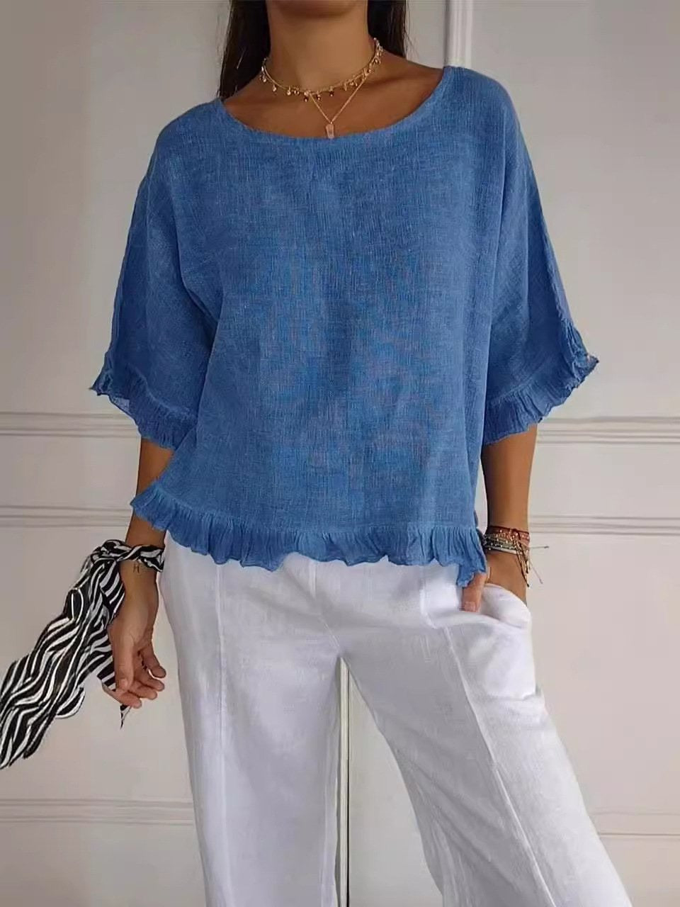 Kiki | Blusa Casual Elegante de Algodón