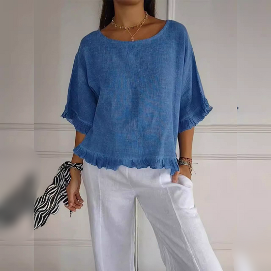 Kiki | Blusa Casual Elegante de Algodón