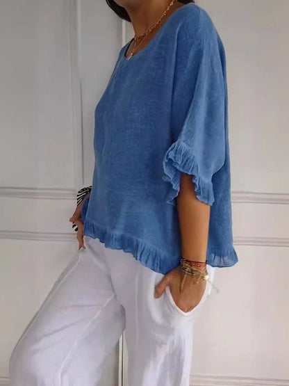 Kiki | Blusa Casual Elegante de Algodón