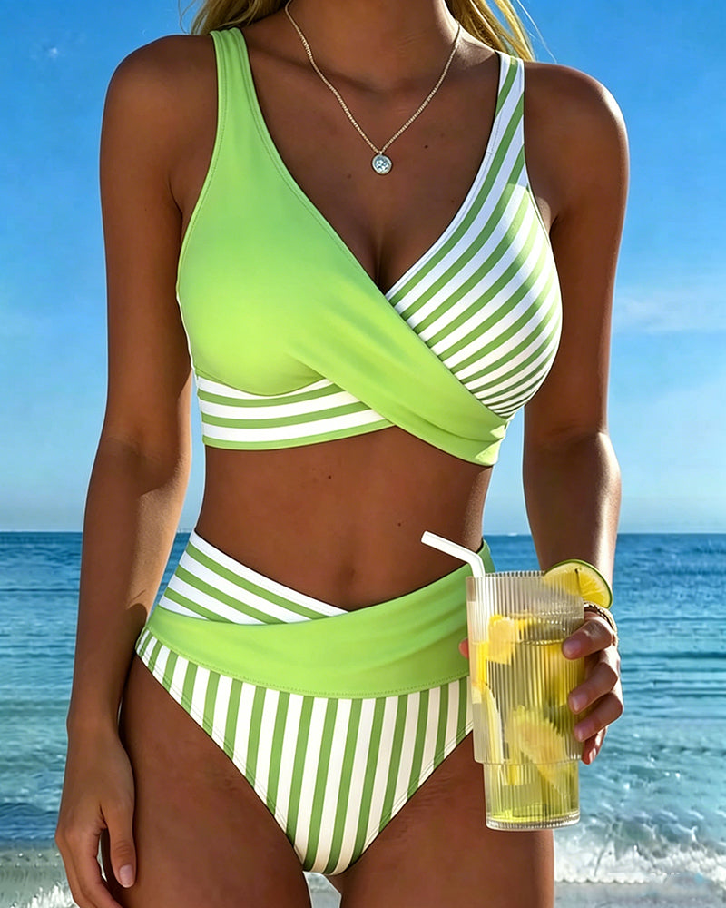 Nuria | Bikini Cruzado de Tiro Alto