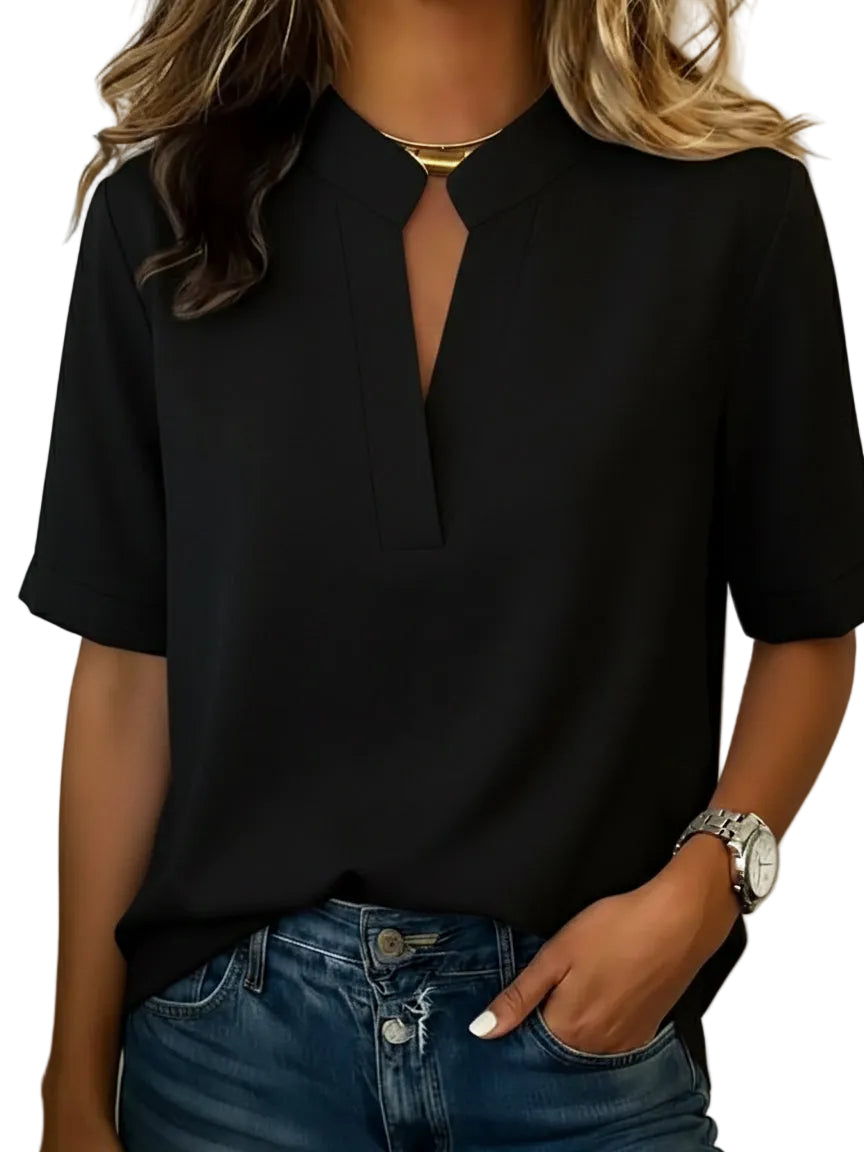 Elisa | Blusa con cuello elegante