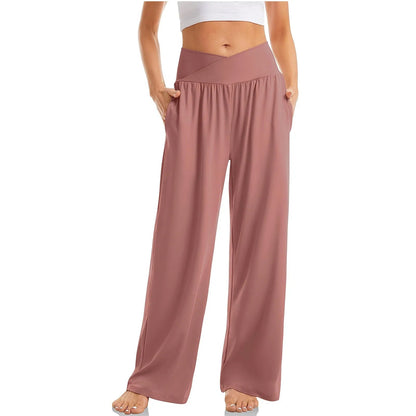 Noelia | Pantalón de Mujer de Pierna Ancha con Cintura Cruzada