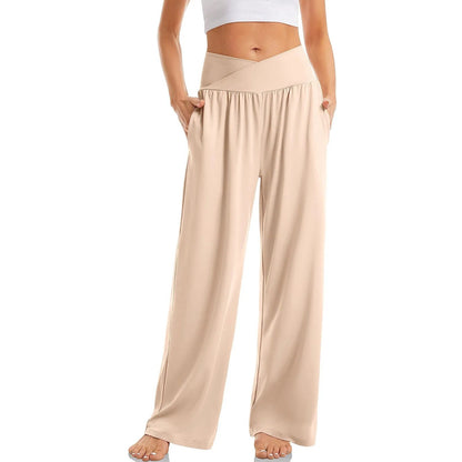 Noelia | Pantalón de Mujer de Pierna Ancha con Cintura Cruzada
