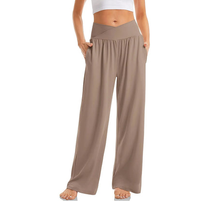 Noelia | Pantalón de Mujer de Pierna Ancha con Cintura Cruzada