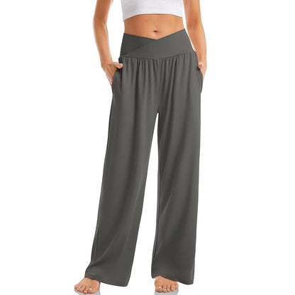Noelia | Pantalón de Mujer de Pierna Ancha con Cintura Cruzada