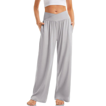 Noelia | Pantalón de Mujer de Pierna Ancha con Cintura Cruzada