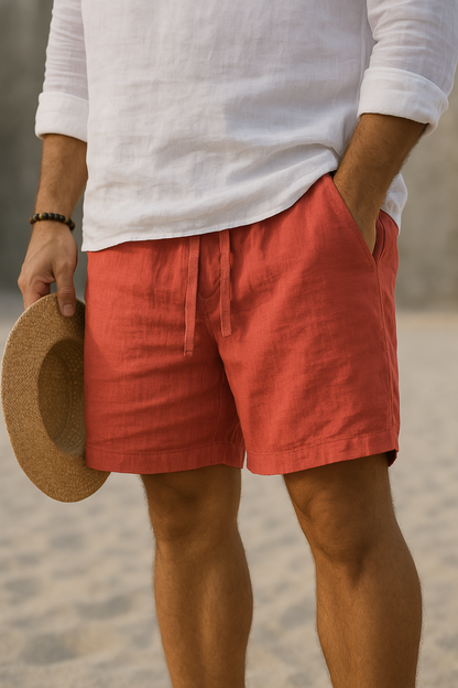 Álvaro | Shorts Elegantes de Lino con Cintura Elástica