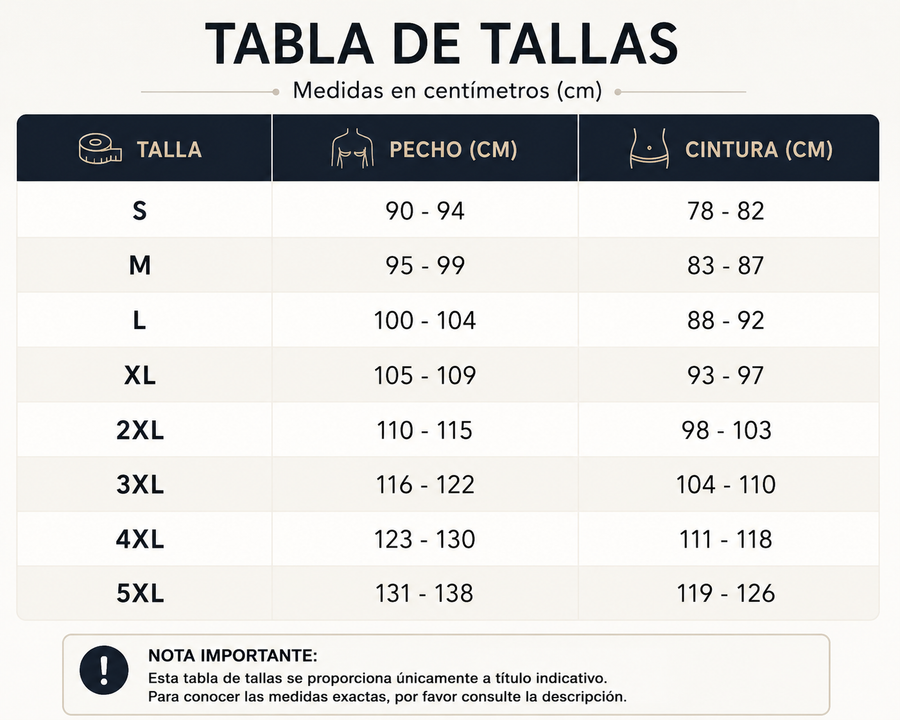Guía de tallas