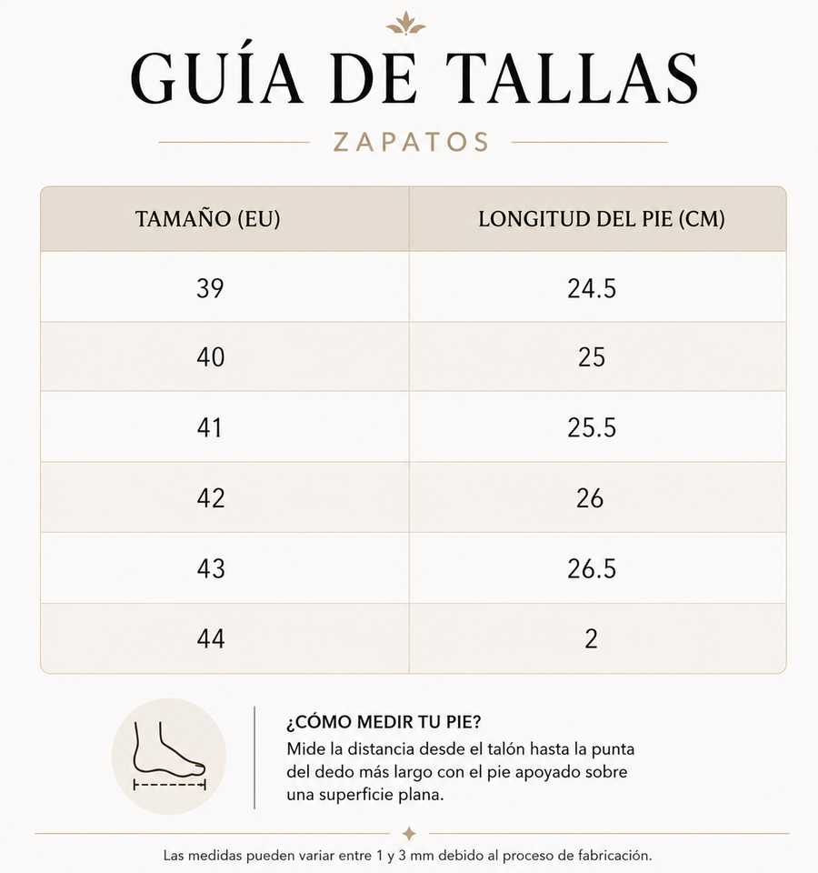 Guía de tallas
