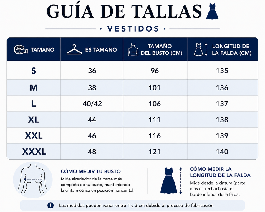 Guía de tallas