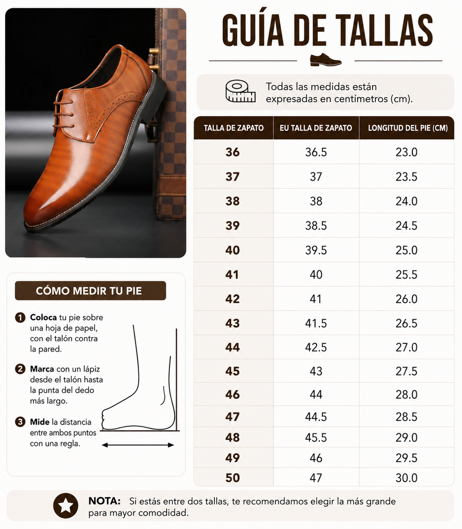 Guía de tallas