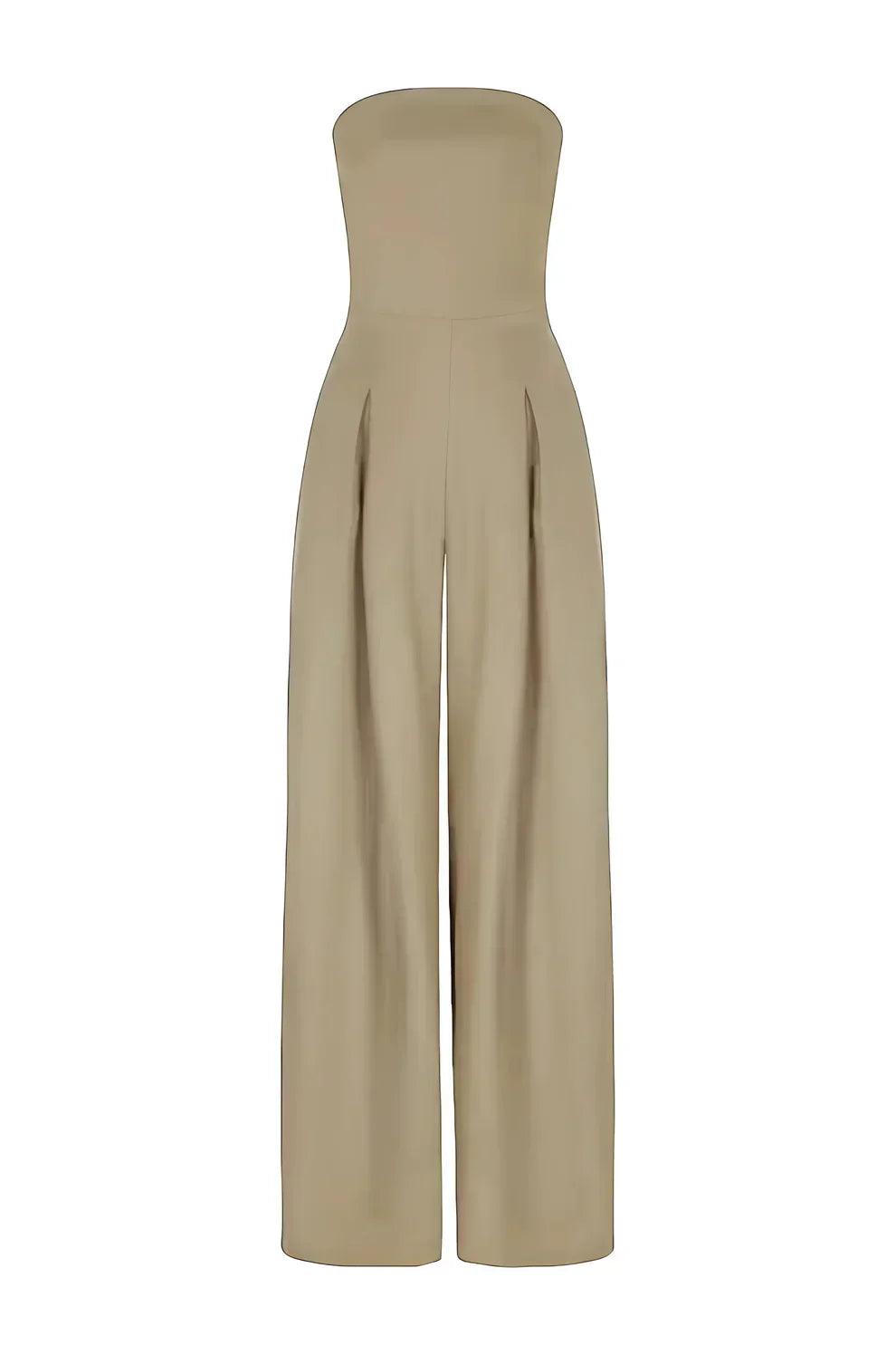 Valeria | Mono Elegante Sin Tirantes de Pernera Ancha
