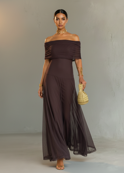 Amalia | Vestido Fluido con Hombros Descubiertos