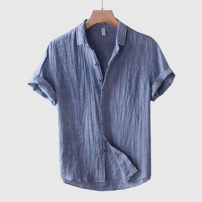 Álvaro | Camisa de Verano Merlot de Manga Corta