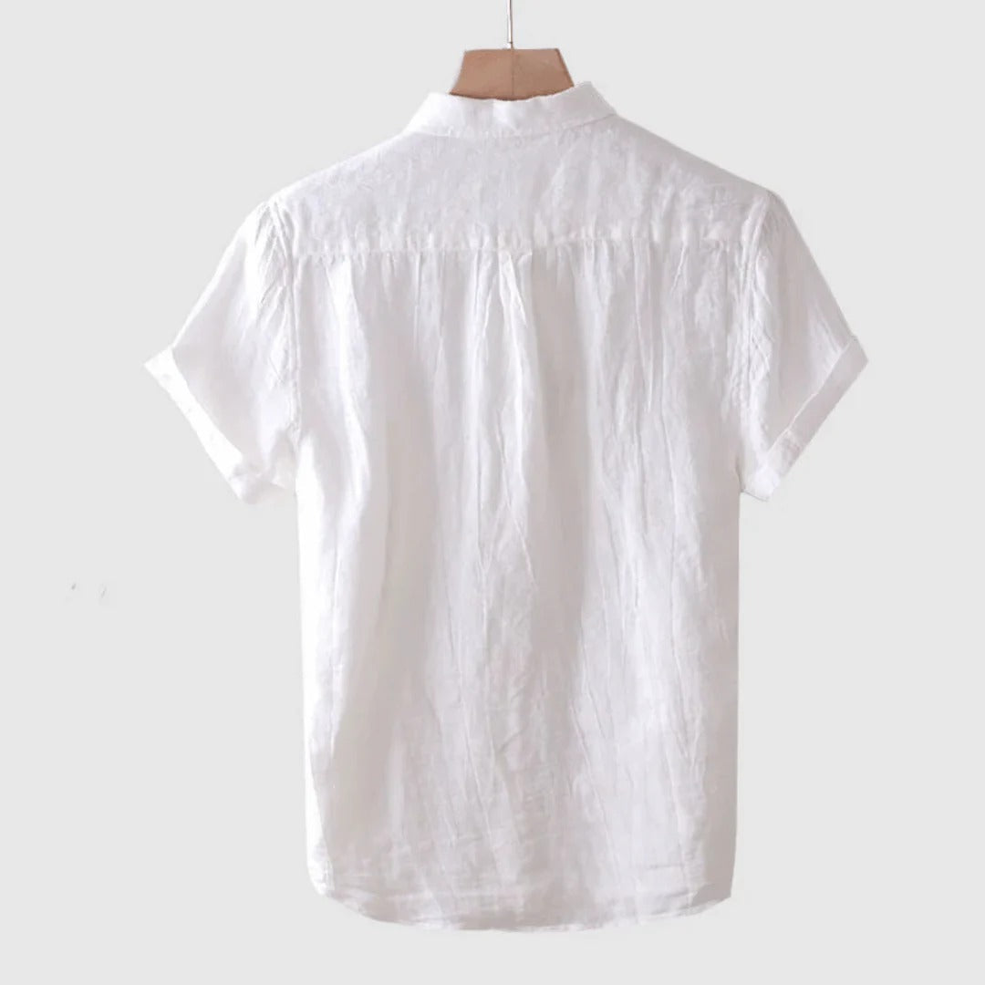 Álvaro | Camisa de Verano Merlot de Manga Corta
