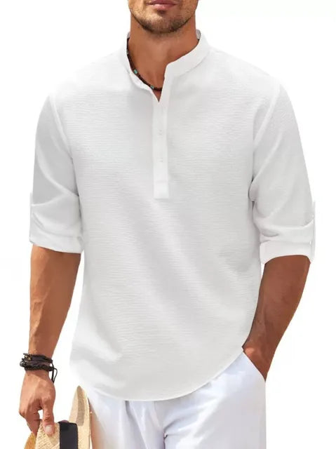 Álvaro | Camisa de Hombre de Algodón y Lino
