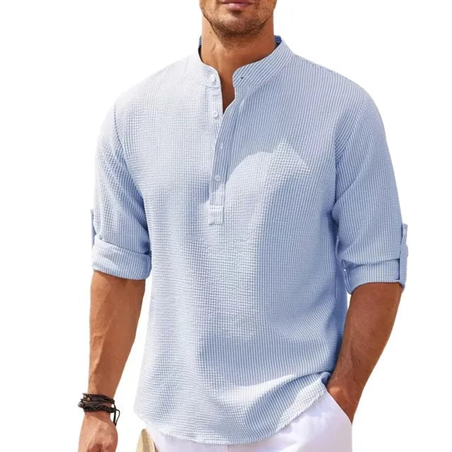 Álvaro | Camisa de Hombre de Algodón y Lino