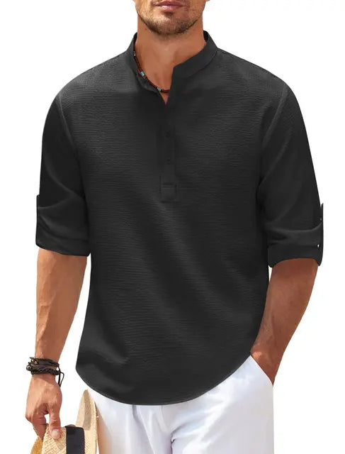Álvaro | Camisa de Hombre de Algodón y Lino