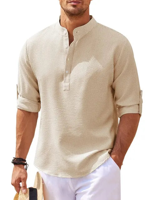 Álvaro | Camisa de Hombre de Algodón y Lino