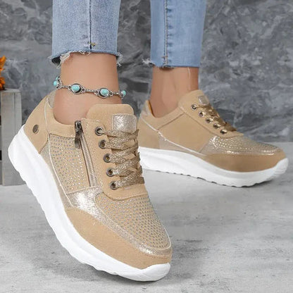 Noelia | Zapatillas con Cuña y Cremallera