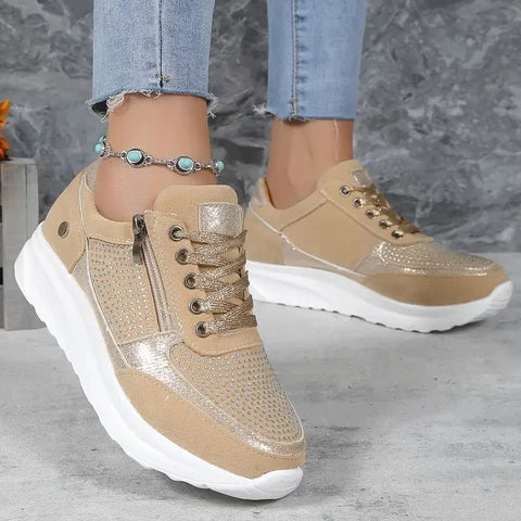 Noelia | Zapatillas con Cuña y Cremallera