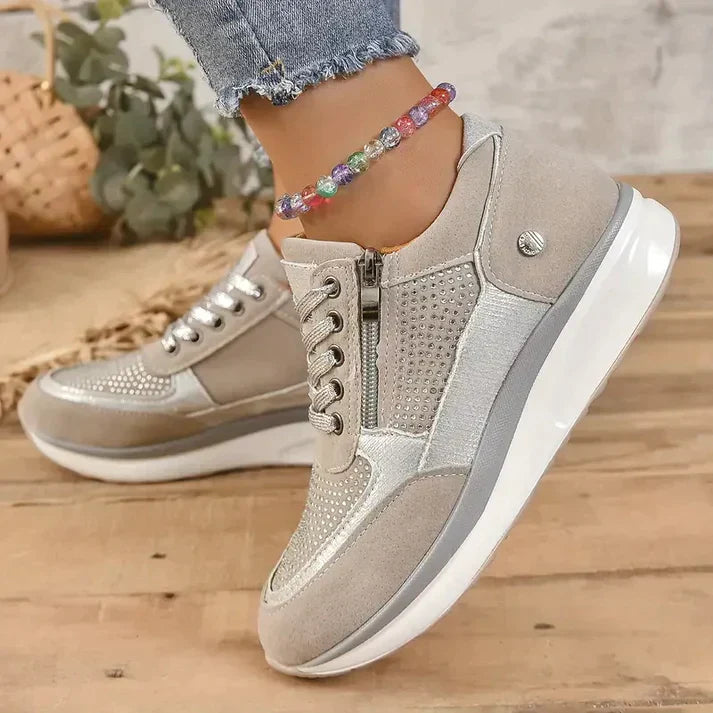 Noelia | Zapatillas con Cuña y Cremallera