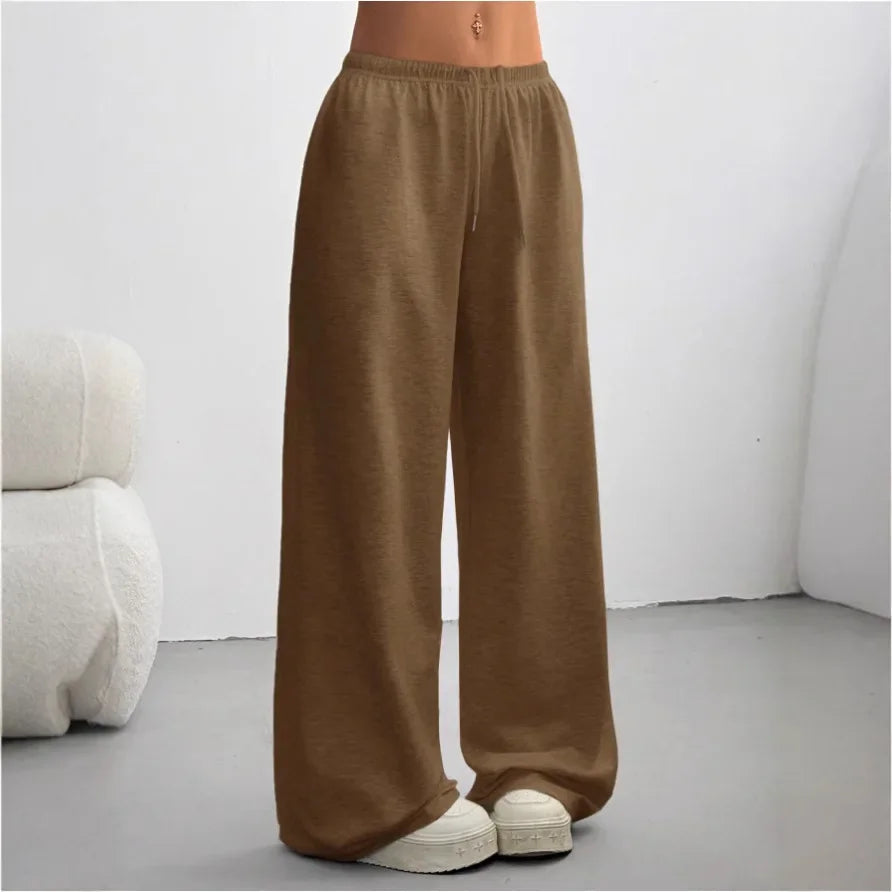 Natalia | Pantalón de Mujer de Pierna Ancha con Cintura Elástica